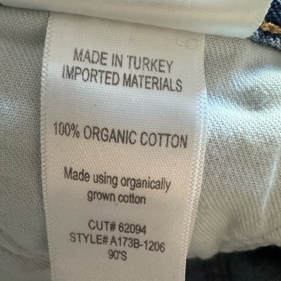 AGolde 100% Organic Cotton Relaxed High Rise Faded Blue Distressed Jeans - Picture 10 of 10